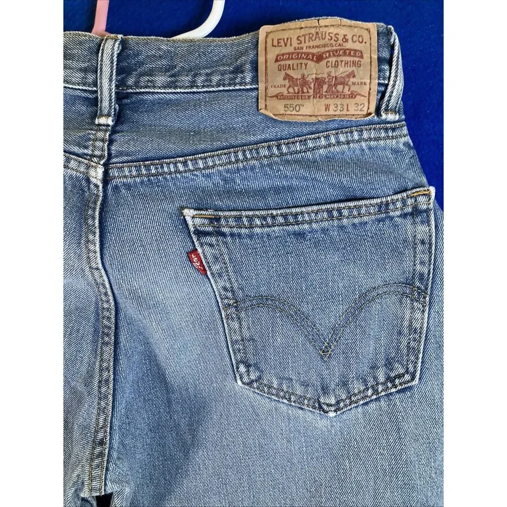 Vintage Levi's 550 Jeans Men's 33x 32 Relaxed Fit Tapered 90s